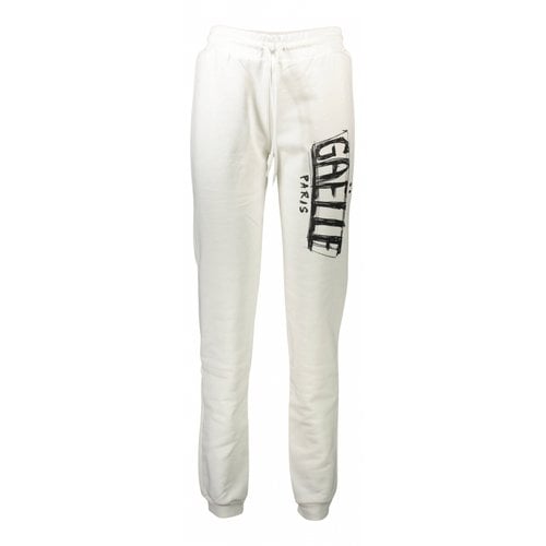 Pre-owned Gaelle Paris Trousers In White