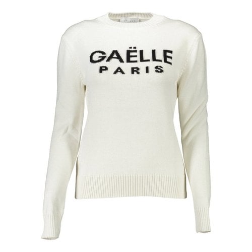 Pre-owned Gaelle Paris Wool Jumper In White