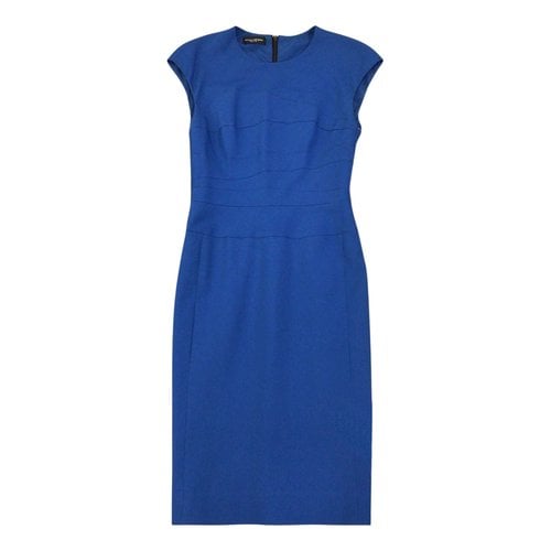Pre-owned Narciso Rodriguez Wool Mid-length Dress In Blue