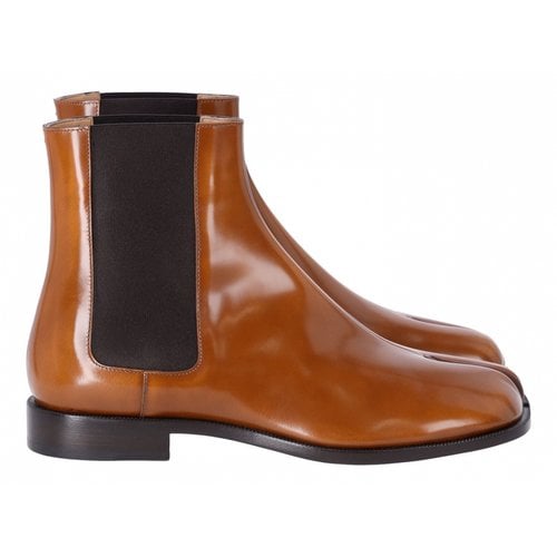 Pre-owned Maison Margiela Leather Boots In Brown