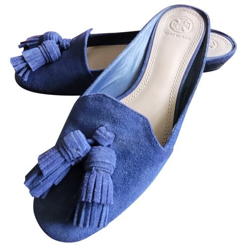 Pre-owned Tory Burch Sandals In Blue
