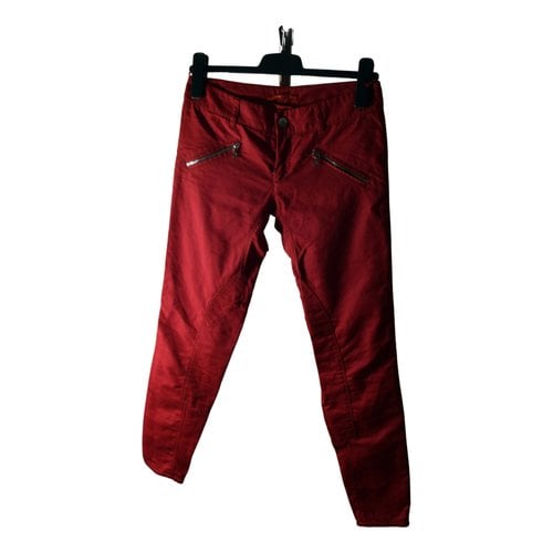 Pre-owned Prada Slim Pants In Red