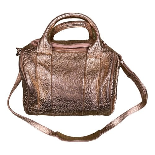 Pre-owned Alexander Wang Rockie Leather Handbag In Gold