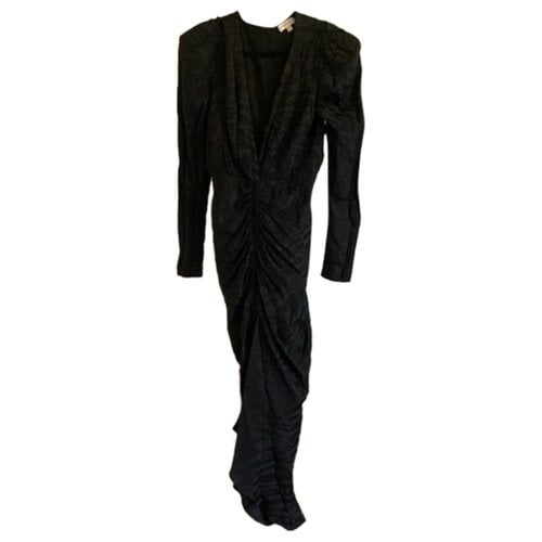 Pre-owned Ronny Kobo Silk Mid-length Dress In Black