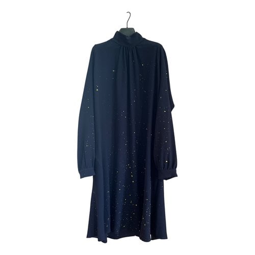 Pre-owned Golden Goose Mid-length Dress In Navy