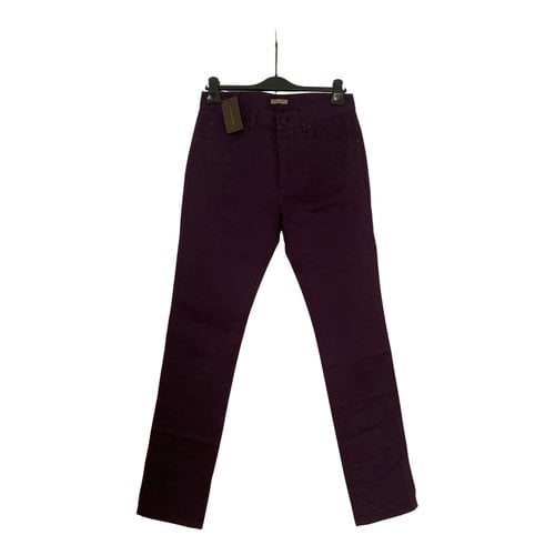 Pre-owned Bottega Veneta Straight Jeans In Purple