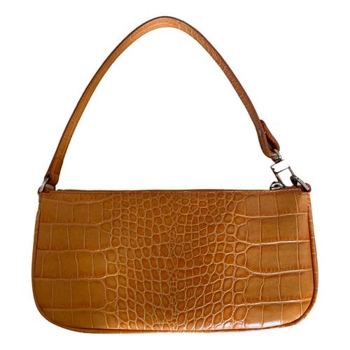 Pre-owned By Far Rachel Leather Handbag In Orange