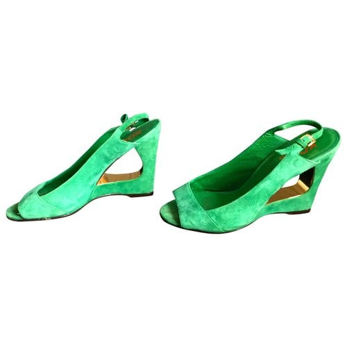 Pre-owned Michael Kors Sandals In Green