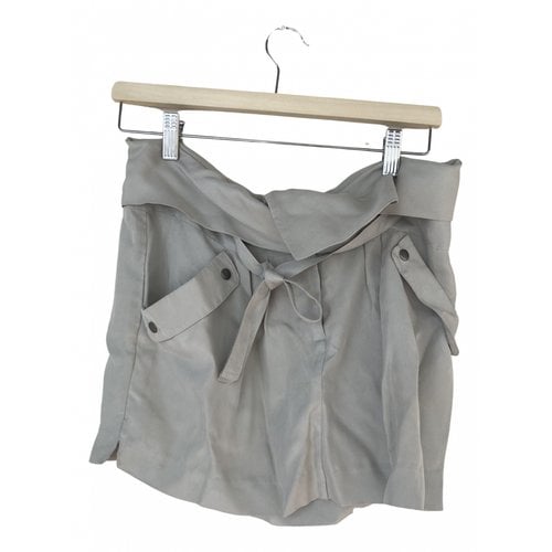 Pre-owned Iro Silk Mini Skirt In Grey