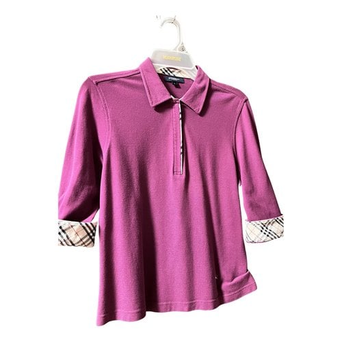 Pre-owned Burberry Polo In Purple