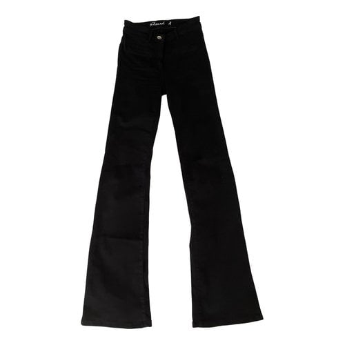 Pre-owned Patrizia Pepe Straight Jeans In Black