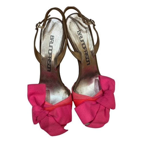 Pre-owned Bruno Frisoni Cloth Sandals In Pink