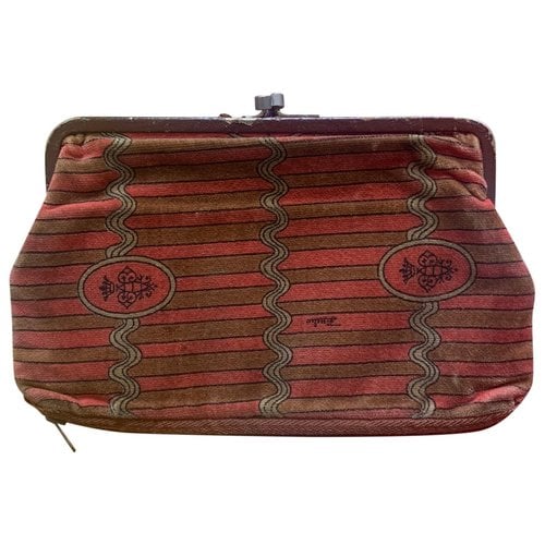 Pre-owned Emilio Pucci Velvet Clutch Bag In Multicolour