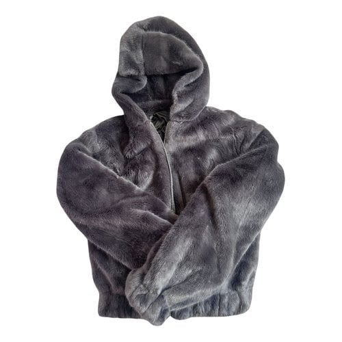 Pre-owned Helmut Lang Faux Fur Jacket In Grey