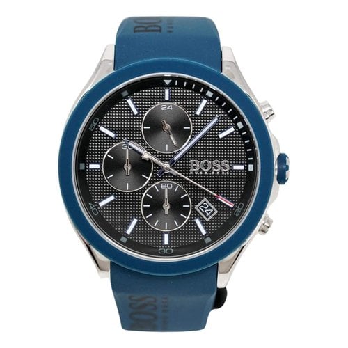Pre-owned Hugo Boss Watch In Blue