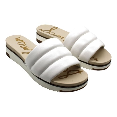 Pre-owned Sam Edelman Leather Sandal In White