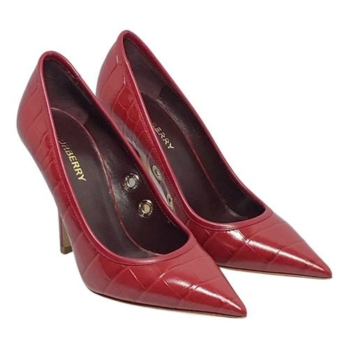 Pre-owned Burberry Leather Heels In Red