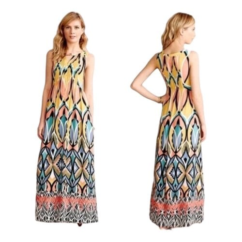 Pre-owned Anthropologie Maxi Dress In Multicolour