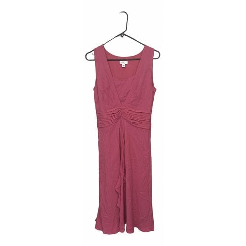Pre-owned Ann Taylor Silk Mid-length Dress In Pink