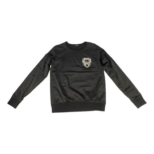 Pre-owned Balmain Silk Sweatshirt In Black