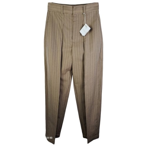 Pre-owned Brunello Cucinelli Wool Trousers In Brown