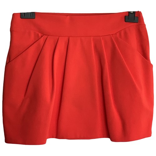 Pre-owned Diane Von Furstenberg Mini Skirt In Red