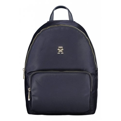 Pre-owned Tommy Hilfiger Backpack In Blue