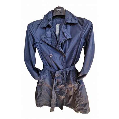 Pre-owned Add Trench Coat In Blue