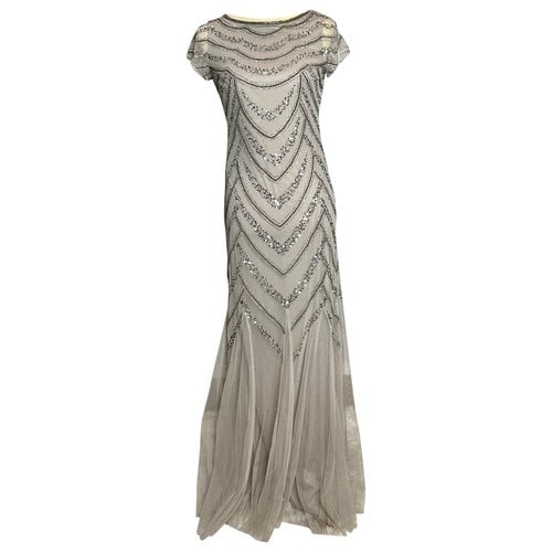 Pre-owned Adrianna Papell Maxi Dress In Silver