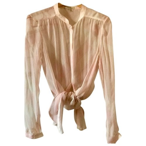 Pre-owned Burberry Silk Blouse In Pink