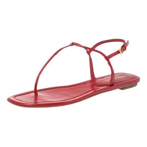 Pre-owned Prada Sandals In Red