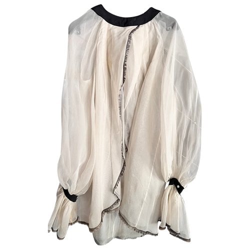 Pre-owned Chanel Silk Tunic In Beige