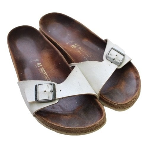 Pre-owned Birkenstock Leather Sandal In White