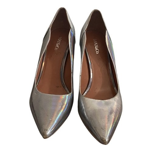 Pre-owned Max & Co Patent Leather Heels In Grey
