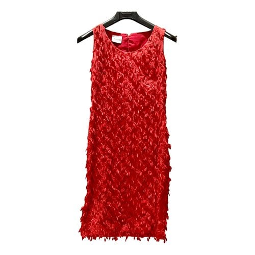 Pre-owned Akris Silk Mid-length Dress In Red