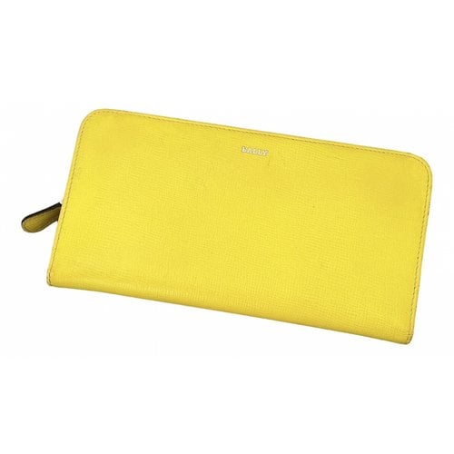 Pre-owned Bally Leather Wallet In Yellow