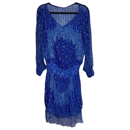 Pre-owned Poupette St Barth Silk Mini Dress In Blue