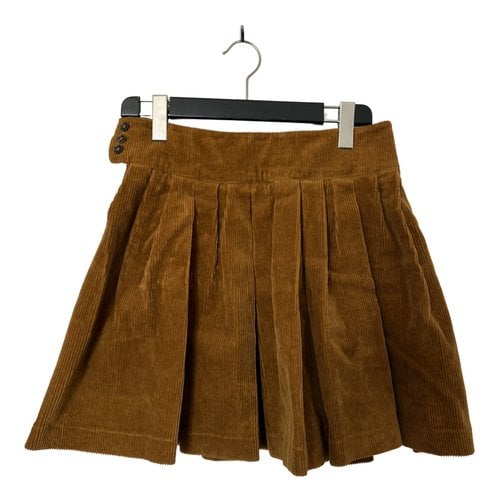 Pre-owned Ganni Skirt In Brown