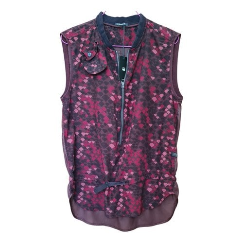 Pre-owned G-star Raw Vest In Burgundy