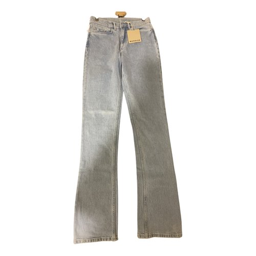 Pre-owned Wandler Straight Jeans In White
