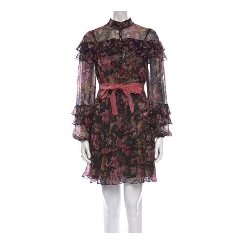 Pre-owned Zimmermann Silk Mini Dress In Multicolour