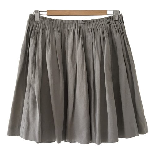 Pre-owned Philipp Plein Silk Skirt In Grey