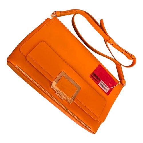 Pre-owned Roger Vivier Leather Handbag In Orange