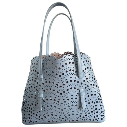 Pre-owned Alaïa Leather Tote In Grey