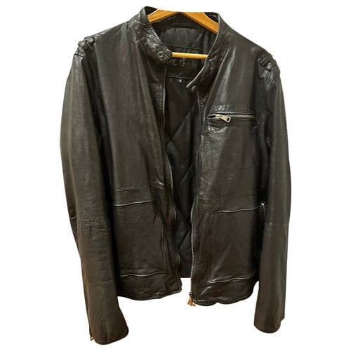 Pre-owned Hogan Leather Vest In Black