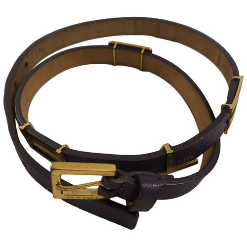 Pre-owned Etro Leather Belt In Purple
