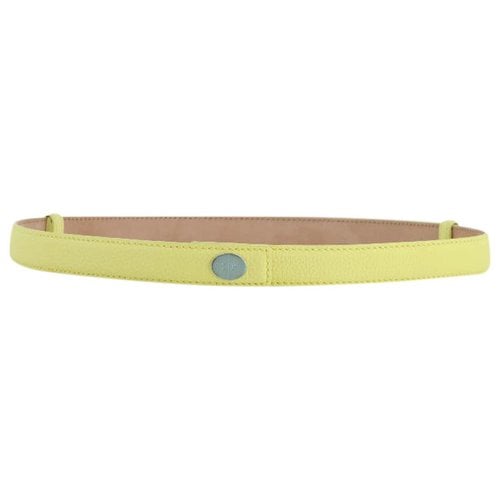 Pre-owned Loro Piana Leather Belt In Yellow