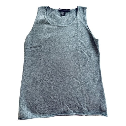 Pre-owned Dkny Cashmere Vest In Grey