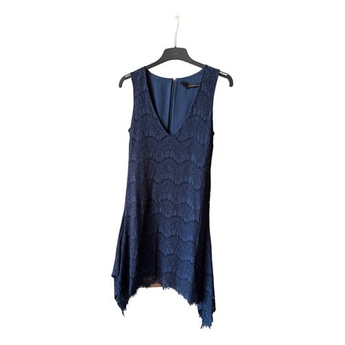 Pre-owned Patrizia Pepe Lace Mid-length Dress In Navy
