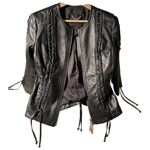 Pre-owned Mangano Leather Jacket In Black